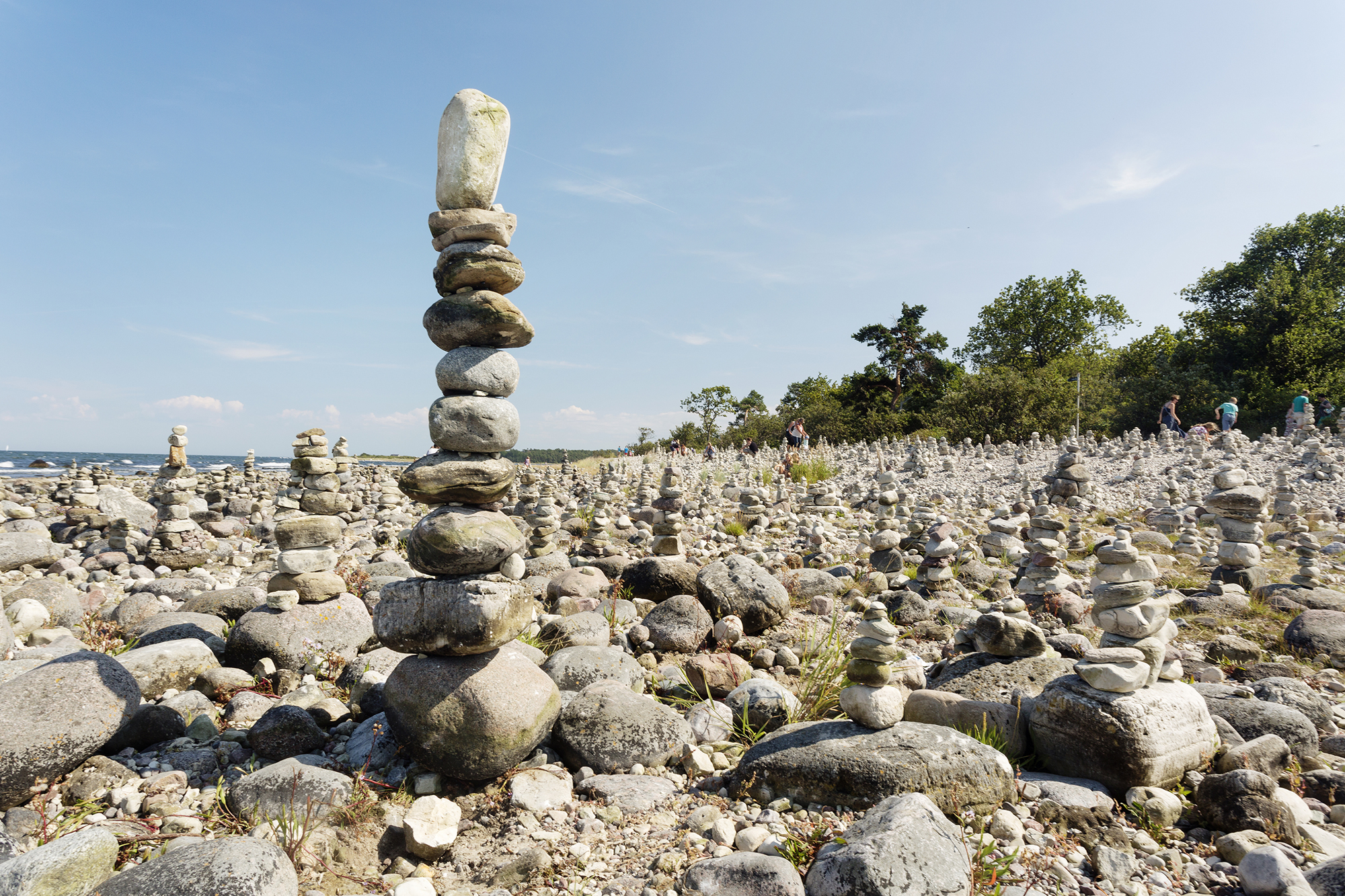 Röse stenhög stapla