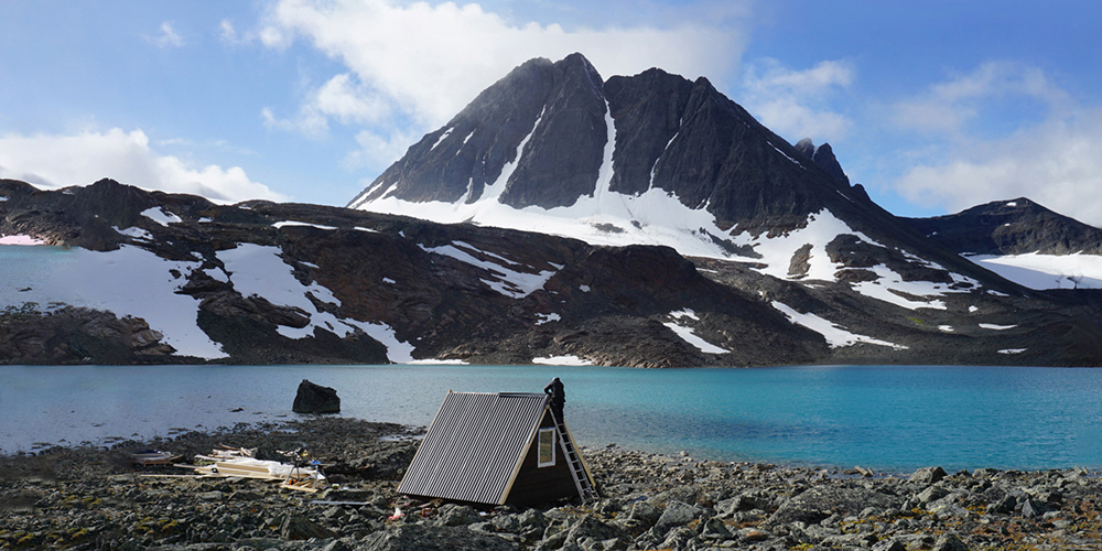 Nytt vindskydd vid Unna Räita